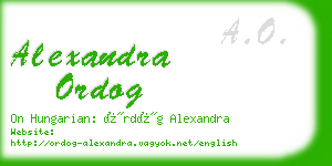 alexandra ordog business card